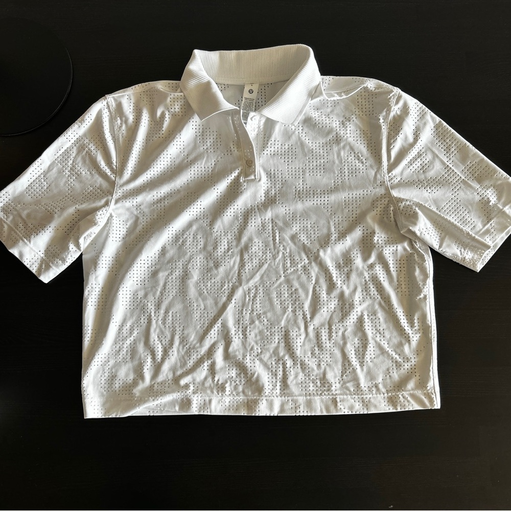 Lululemon Classic-Fit Polo Logo -- White (size 6)